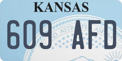 KS license plate 609AFD