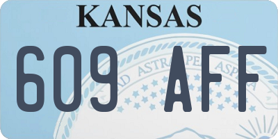 KS license plate 609AFF