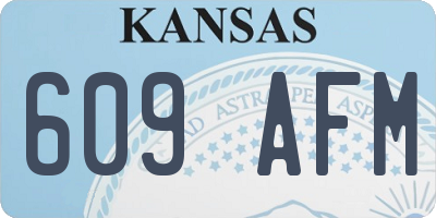 KS license plate 609AFM