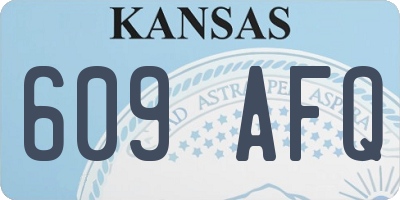 KS license plate 609AFQ