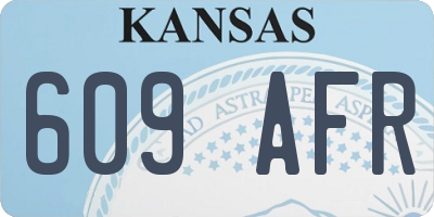 KS license plate 609AFR