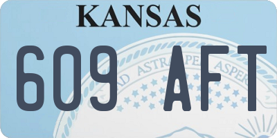KS license plate 609AFT