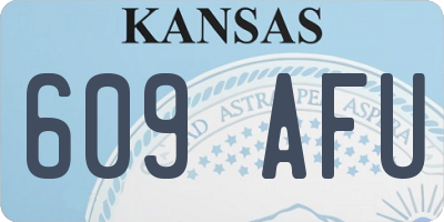KS license plate 609AFU