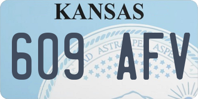KS license plate 609AFV