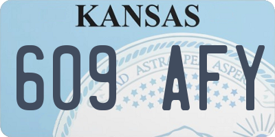 KS license plate 609AFY