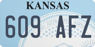 KS license plate 609AFZ
