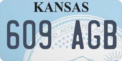 KS license plate 609AGB
