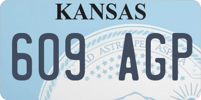 KS license plate 609AGP