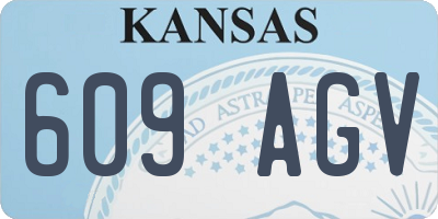 KS license plate 609AGV