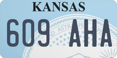 KS license plate 609AHA