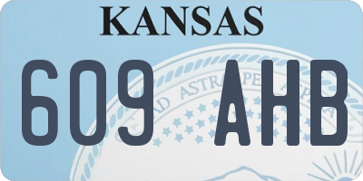 KS license plate 609AHB