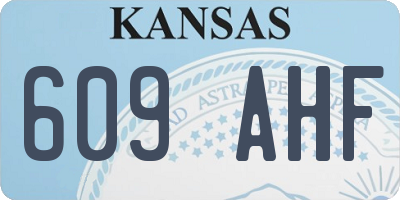 KS license plate 609AHF