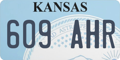 KS license plate 609AHR