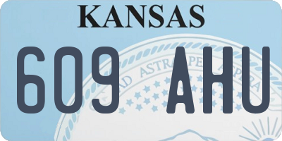 KS license plate 609AHU