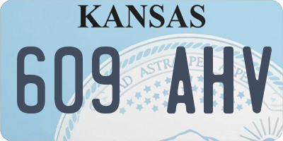 KS license plate 609AHV