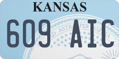 KS license plate 609AIC