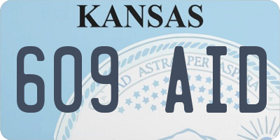 KS license plate 609AID