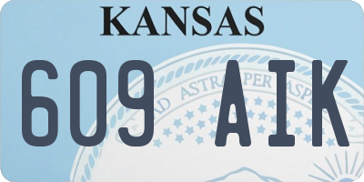 KS license plate 609AIK