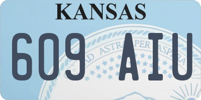 KS license plate 609AIU