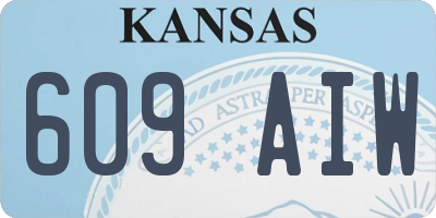 KS license plate 609AIW