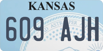 KS license plate 609AJH