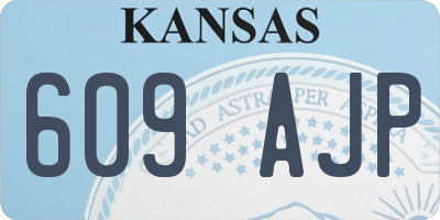 KS license plate 609AJP