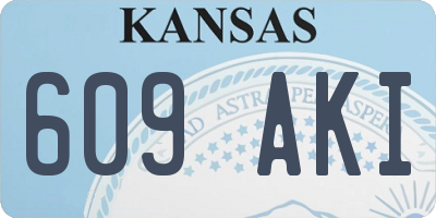 KS license plate 609AKI