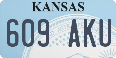 KS license plate 609AKU