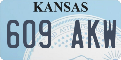 KS license plate 609AKW