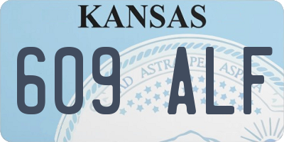 KS license plate 609ALF