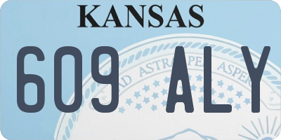 KS license plate 609ALY