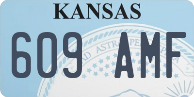 KS license plate 609AMF