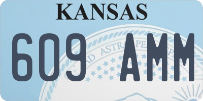 KS license plate 609AMM