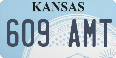 KS license plate 609AMT