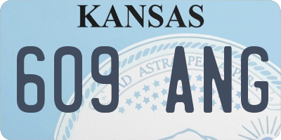 KS license plate 609ANG