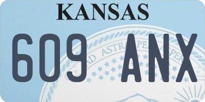 KS license plate 609ANX