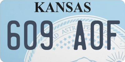 KS license plate 609AOF