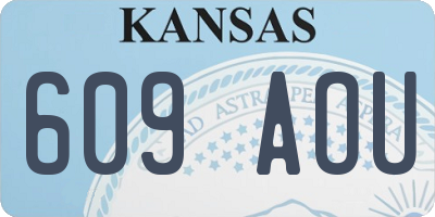 KS license plate 609AOU