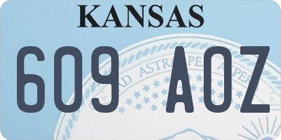 KS license plate 609AOZ