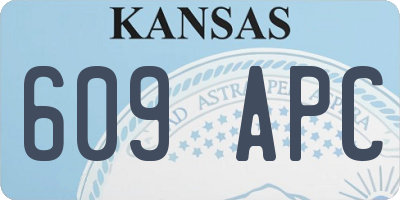 KS license plate 609APC