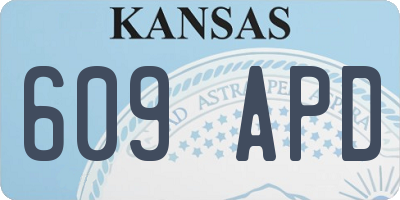 KS license plate 609APD