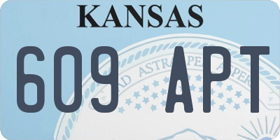 KS license plate 609APT