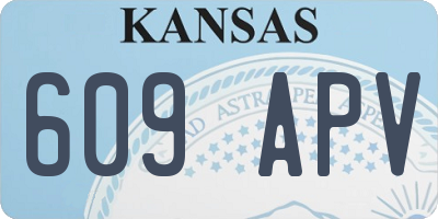 KS license plate 609APV