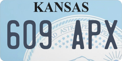 KS license plate 609APX