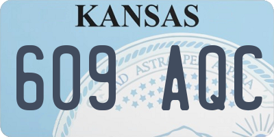 KS license plate 609AQC
