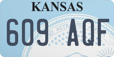 KS license plate 609AQF