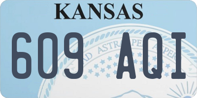 KS license plate 609AQI