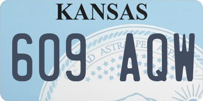 KS license plate 609AQW
