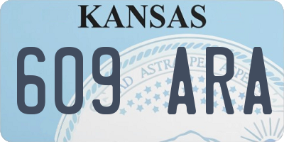 KS license plate 609ARA