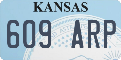 KS license plate 609ARP